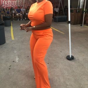 Orange 2 Piece Outfit